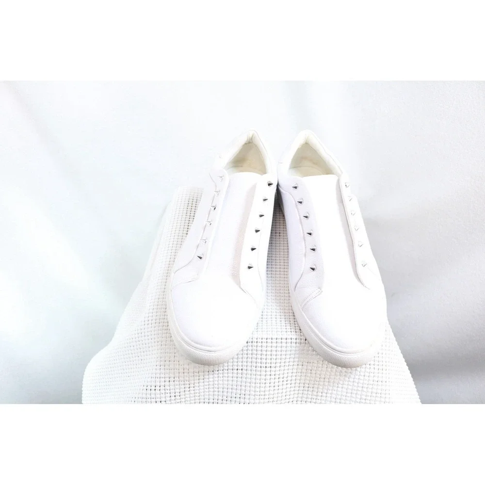 Faranzi Newport-S Mens Sneakers Size 11 White Silver Studs F421455K Casual Shoes
